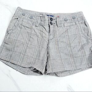 American Eagle Outfitters Light Gray Plaid Women's Shorts
